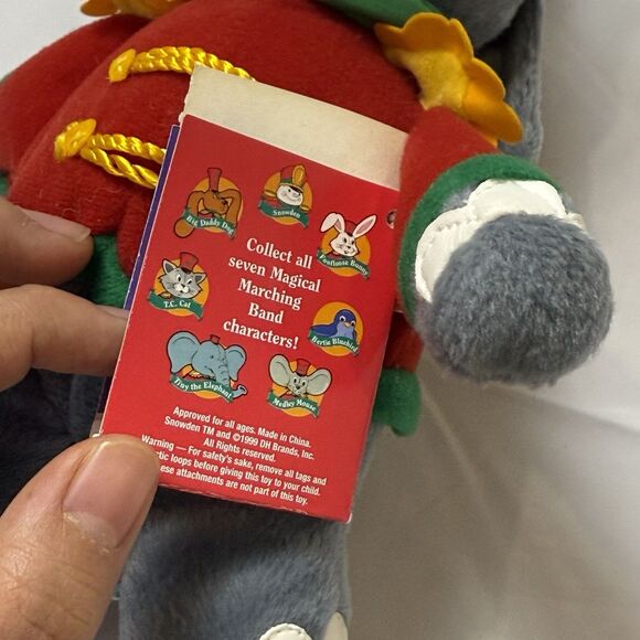 Snowden & Friends -Plush TINY The ELEPHANT 1999 Christmas Band Animal- W/Tags - Picture 5 of 8